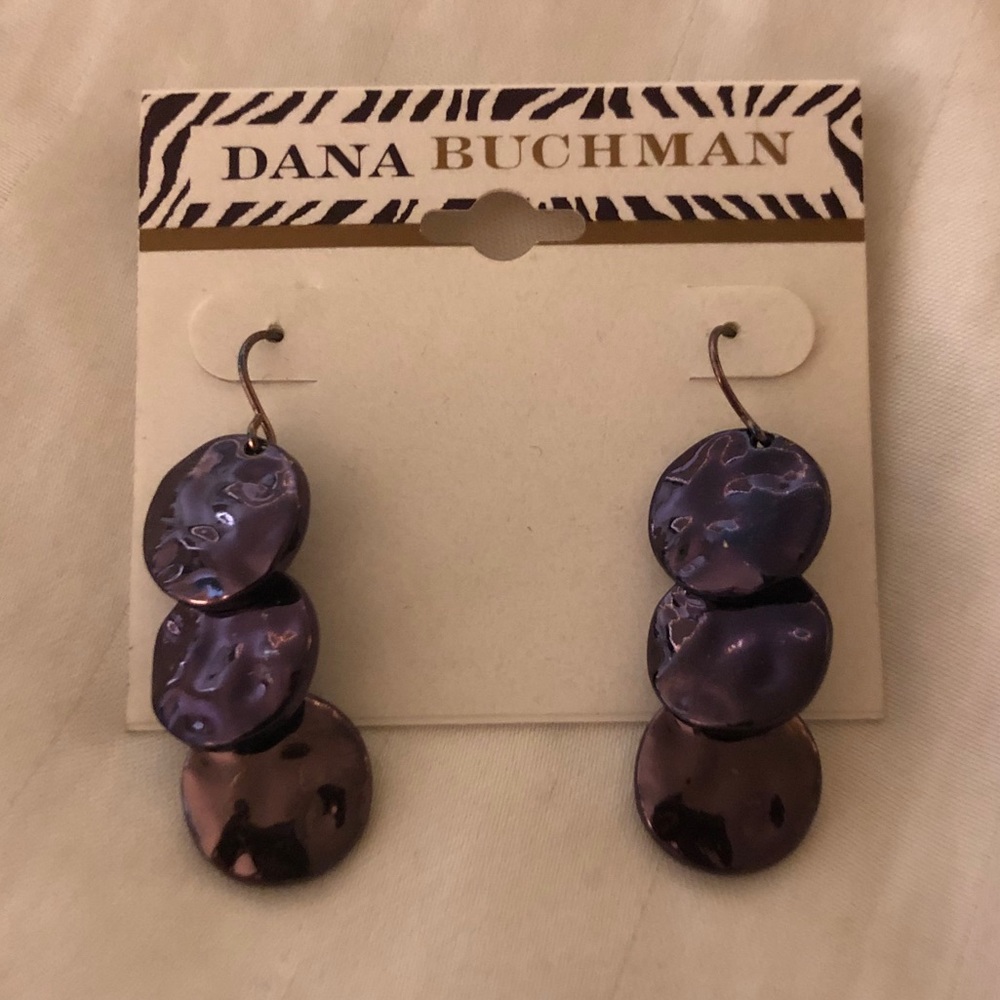 Cute purple dangly earrings - Dana Buchman